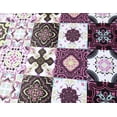 thumbnail image 3 of 24 Pcs Purple Moroccan Tile Decals, Pink Kitchen Bathroom Wall Tile Decals Peel and Stick Tile Transfers Decals (15cm x 15cm), 3 of 5