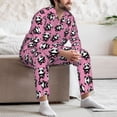 thumbnail image 7 of Naloa Cute Panda Men’s Pajamas Set - Long Sleeve Button Down Sleep Shirt and Pajama Bottoms Sleepwear Set-Small, 7 of 7