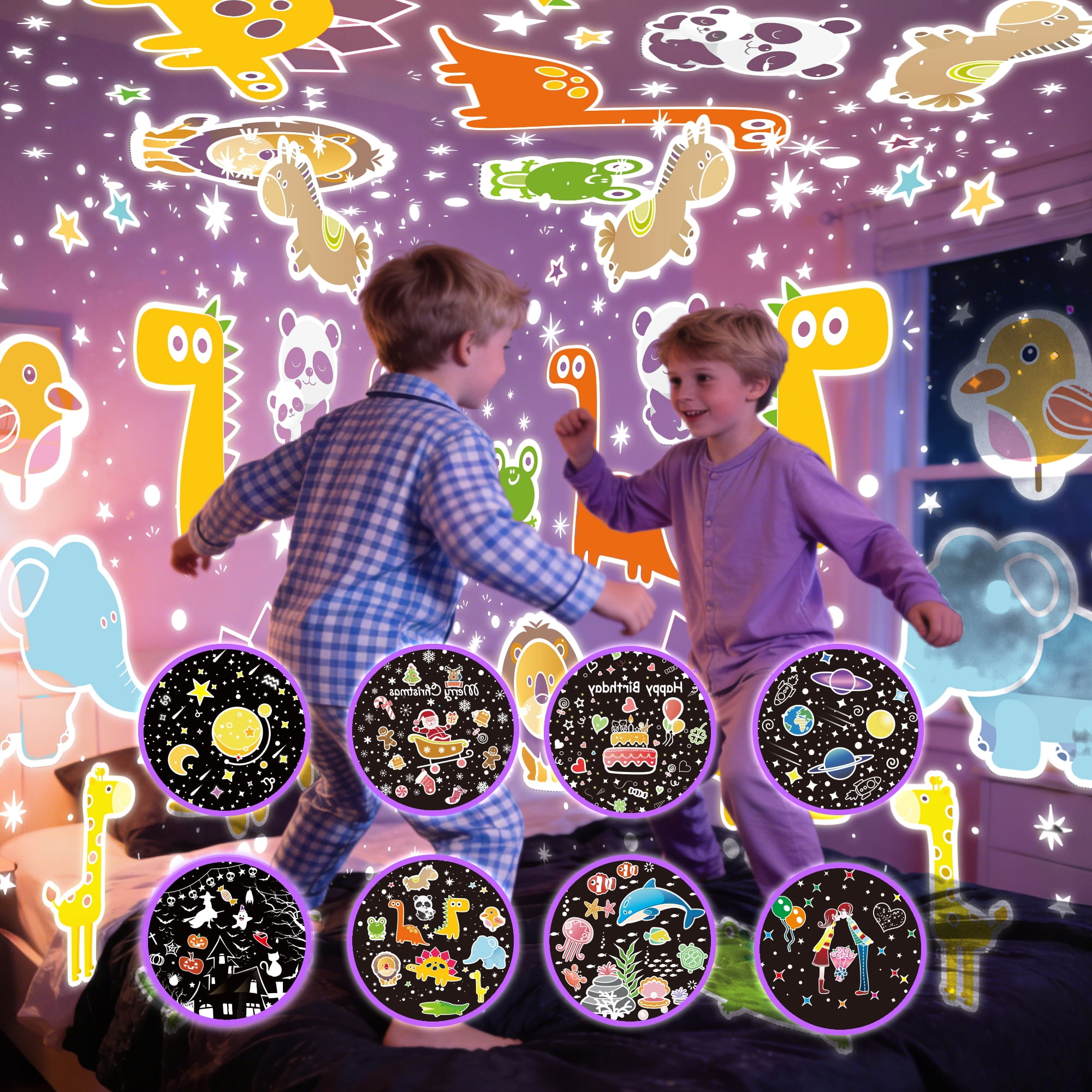 DAYBETTER Rocket Star Projector for Kids, 360 Rotating Galaxy Projector for Home Decor, Bluetooth Night Light with Timer & Remote Birthday Gifts for 3-12 Year Old Boys