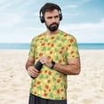 thumbnail image 4 of Wukai Floral Strawberr Print Men's Short-Sleeved Mesh T-Shirt,Quick-Dry Short Sleeve Workout T-Shirt-X-Large, 4 of 8