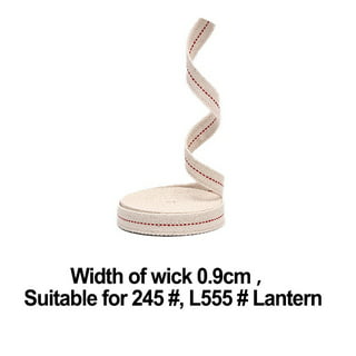 7/8 inch Flat Wide 3 Meter/10Ft Long Cotton Oil Lamp Wick with Red Stitch 