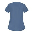thumbnail image 3 of T-Shirt for Women Women's Solid Color Short Sleeve Workwear With Double Pockets Top, 3 of 3