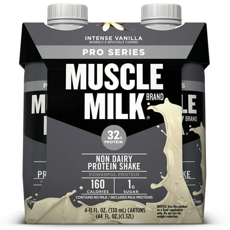 Muscle Milk Pro Series Non-Dairy Protein Shake, Intense Vanilla, 32g Protein, Ready to Drink, 11 fl. oz., (Best Way To Drink Muscle Milk)