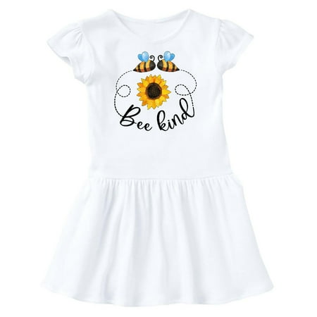 

Inktastic Bee Kind Bees and Sunflower Gift Toddler Girl Dress