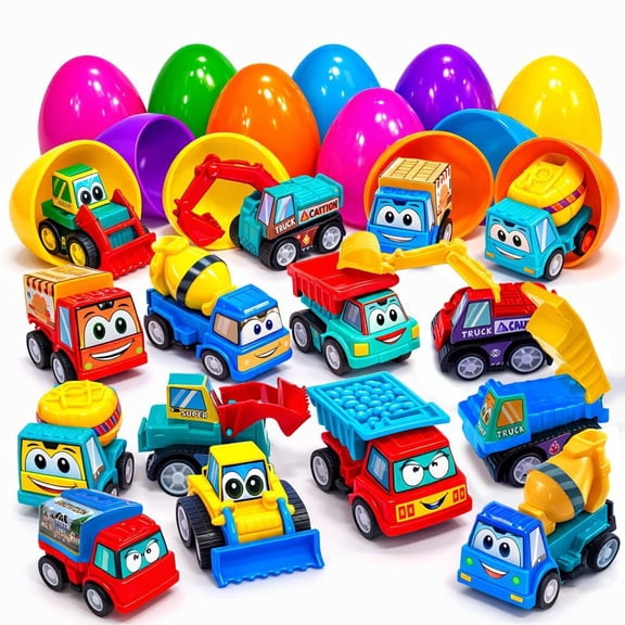 Huevos de Pascua Stargo, paquete de 8, con autos de juguete de retroceso