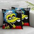 thumbnail image 3 of Orinice Pop Art Graphic Decorative Throw Pillow Cover for Home Couch Living Room Bed Sofa, Zipper Closure, Soft and Durable, 1PC 24x24in, 3 of 5