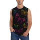 thumbnail image 1 of Fotbe Butterfly Men's Camiseta sin Mangas Estampada para Hombres, Playera Casual para Gimnasio, Entrenamiento, Playa-XX-Large, 1 of 7
