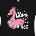 thumbnail image 4 of Inktastic Glam Pink Flamingo with Pearls Girls Toddler T-Shirt, 4 of 5