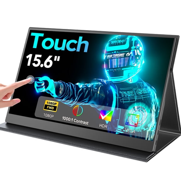 EVICIV Portable Monitor Touchscreen, 15.6" 1080P FHD IPS Laptop Screen Extender