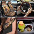 thumbnail image 4 of KUIFORTI Sunflower Cow Car Seat Covers Full Set Comfortable Set 14 Pcs Automotive Front Seat & Bench Back Seat Cover Durable Easy Installation Universal Fit Cars SUV Trucks, 4 of 7