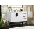 thumbnail image 2 of Elegant Decor Eugene 42" Aluminum MDF Single Bathroom Vanity in White, 2 of 8