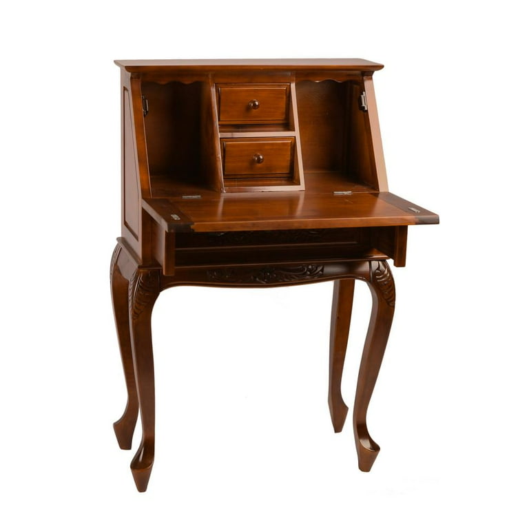 International Caravan Small Carve Writing Desk International Caravan Small Carve Writing Desk