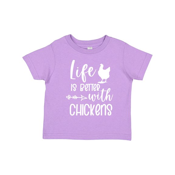 Inktastic Life is Better with Chickens Boys or Girls Toddler T-Shirt