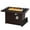 Espresso-44'' with Wind Glass, variant on RADIATA 43" Aluminum Propane Fire Pit Table, 60,000 BTU Outdoor Gas Firepit, Rectangle CSA-Certified Patio Fireplace with Wind Guard & Glass Rocks, Rust-Proof Dark Gray Fire Table for Deck Poolside