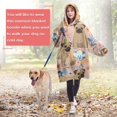 thumbnail image 4 of Bulldog Dog and Flower Florals Wearable Oversized Blanket,Wearable Blanket Hoodie for Adults,Cozy Hooded Blankets with Super Pockets,Super Warm Fuzzy Pullover for Women & Men, 4 of 6