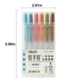 thumbnail image 3 of Dvkptbk Highlighter Pen Beautiful and Lovely Highlighter Mild Variety of Colors, with Soft Tip, Non-Permeating Color Quick Drying Easy to Hold, 6 Sets，90ml Storage & Organization, 3 of 6