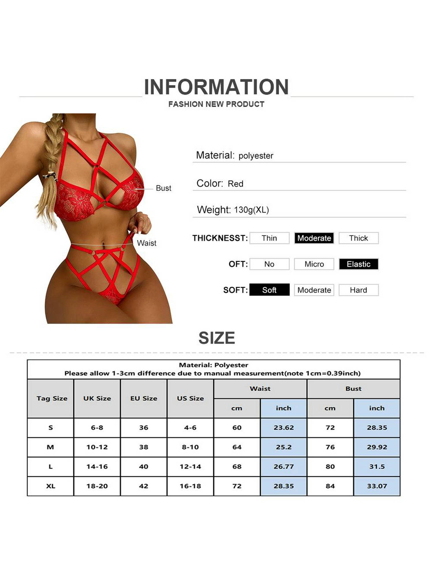 JustVH Women Adjustable Strap Sheer Lace Bra Set Erotic Lingerie