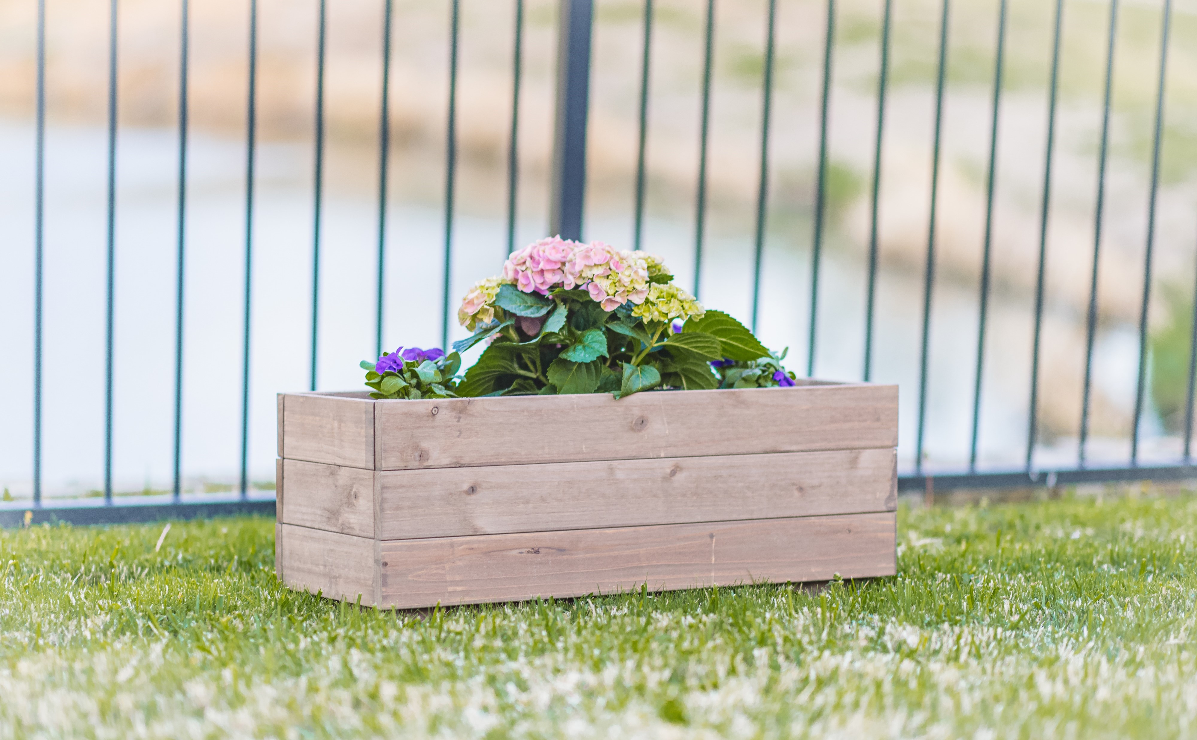 Zylina Modern Indoor/Outdoor Trough Planter Collection - Long 30" X 12" X 12" for Patios, Decks, Atriums, Balconies and Indoor Rooms