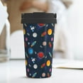 thumbnail image 6 of Balery Space Cartoon Pattern Insulated Coffee Travel Mug Stainless Steel Vacuum Coffee Cup Leakproof with Screw Lid Coffee for Hot/Iced Beverage - 500ml, 6 of 8