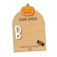 thumbnail image 5 of Kuntesetty Baby's First Halloween Footprint Plaque DIY Family Birthday Decorative Board Pumpkin, 5 of 9