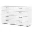 thumbnail image 1 of Atlin Designs Engineered Wood Contemporary Wood 8 Drawer Double Dresser in White, 1 of 9