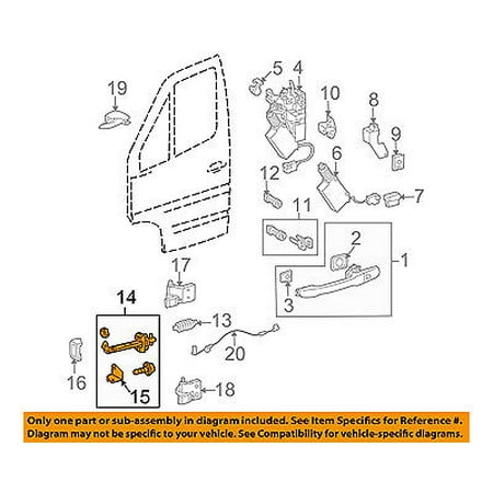 Dodge CHRYSLER OEM 03-06 Sprinter 2500 Front Door-Hinge Check Right 5104338AA