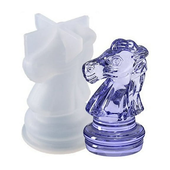 10pc DIY Chess Silicone Molds Resin Casting Molds Clay Craft Mold Tools Knight White 28x44mm Inner Diameter: 23mm
