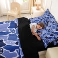 thumbnail image 4 of Castle Fairy Camo Camper Pattern Twin Bedding Sets 7-Piece for Boys, Camouflage Print Bedding Comforter Set for Bedroom, Blue Navy,Black Reversible, 4 of 7
