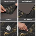 thumbnail image 5 of Black Gold Kitchen Rugs Set of 2 Anti-Fatigue 0.4 Inch Thick Abstract Kitchen Floor Mats Luxury Elegant Non Slip Waterproof Comfort PVC Mat Decor for Sink Laundry 17.3 x 28+17.3 x 47 Inches, 5 of 6