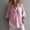 Pink, variant on BLOCLOALO T-Shirts Button Down Shirts Women's Solid Color Cotton and Linen Casual Shirt Loose Long Sleeve Linen V Neck Shirt T Shirt V Neck Blouses Cotton Blouse Womens Blouses Casual Green L