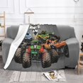 thumbnail image 2 of Monster Trucks-Ja-m Soft Micro Fleece Cozy Throw Blanket Lightweight Fuzzy Flannel Blankets Sofa Decor Gifts, 2 of 9