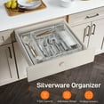 thumbnail image 7 of GPED Silverware Drawer Organizer, Expandable Clear Acrylic Silverware Organizer, Kitchen Drawer Organizer for Utensils, Adjustable Cutlery Tray, Office, Supplies-8 Compartments, Medium, Clear, 7 of 7