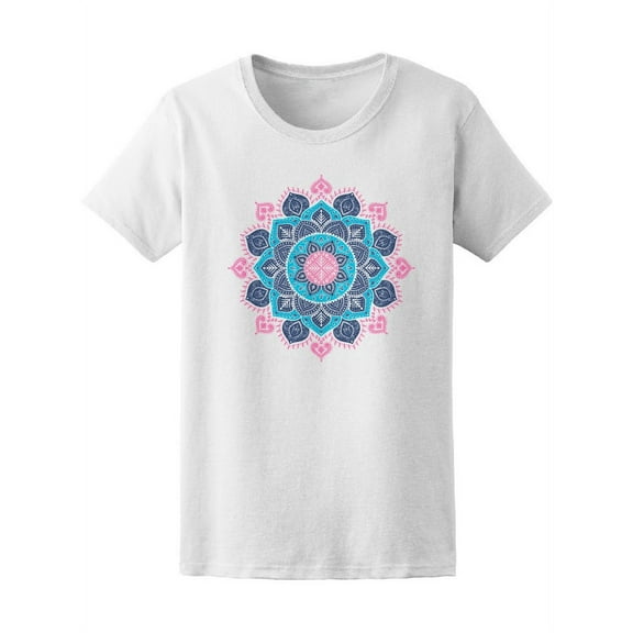 Colorful Floral Paisley Mandala T-Shirt Women -Image by Shutterstock, Female Large
