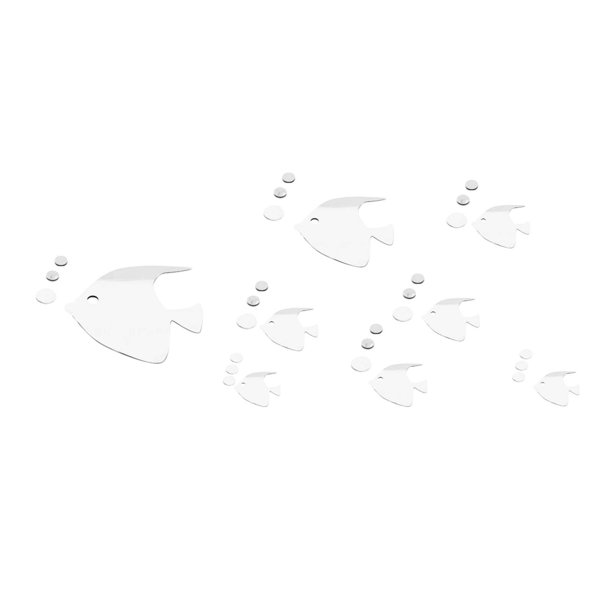 Veki Bubble Fish Wall Stickers Ocean Fish Mirror Stickers Acrylic