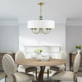 thumbnail image 2 of 42985-01 Livex Lighting Brookdale - 5 Light Pendant In Transitional Style-16.5 Inches Tall and 23 Inches Wide-Antique Brass Finish    -Traditional, 2 of 10