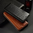 thumbnail image 3 of For Apple iPhone 7 8 X XS XR 11 12 13 14 15 Mini Pro Max Case Crocodile Genuine Leather Flip Cover Cases Red iPhone 14 Mini, 3 of 6