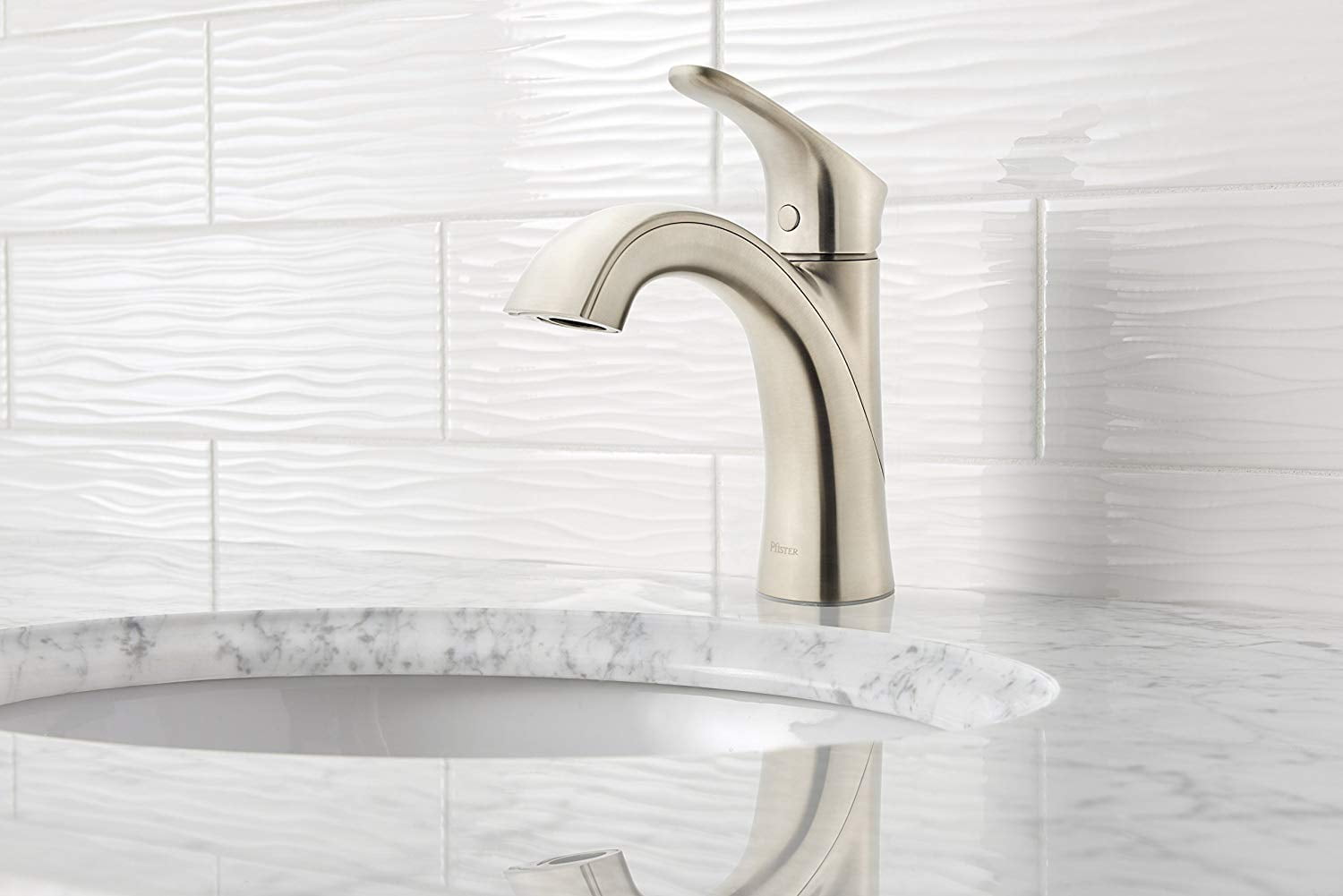 Pfister Weller Single Control Bathroom Faucet in Brushed Nickel