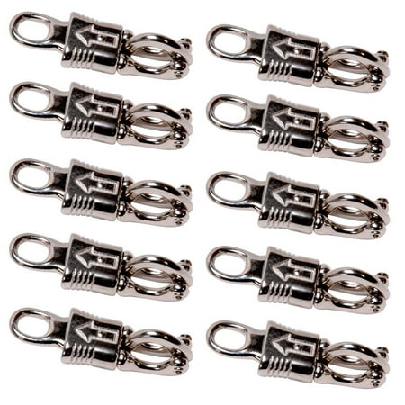

LOT OF (10) 3-7/8” Iron Panic Snap for Paracord Fixed-Eye 1/2 Nickel Plated 40337