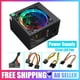 500W Ordinateur Alimentation ATX 12V Gaming PSU Multicolor LED RGB Ventilateur 24 Broches – image 1 sur 10