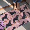 thumbnail image 4 of Rottweiler Dogs with Pioneer Flower Door Rugs,Washable Non Slip Door Mats Indoor,Decorative Door Mats,Entry Mat Indoor for Entrance,Bedroom,Kitchen,Bathroom,20"x32", 4 of 6