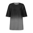 thumbnail image 3 of Women Sports Shirt Short Sleeve Loose with Slits Polyester Casual Daily Workout Wear, 3 of 4