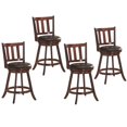 thumbnail image 1 of Costway Set of 4 25'' Swivel Bar stool Leather Padded Dining Kitchen Pub Bistro Chair, 1 of 9