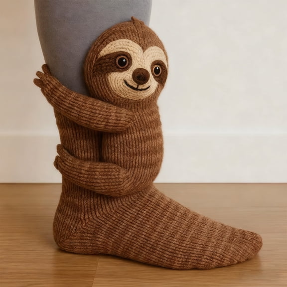Bohorizon 3d Knit Animal Socks for Women, Funny Cute Animal Socks, Christmas Gifts (sloth)