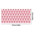 thumbnail image 4 of KCEHTA Valentines Day Tablecloth, Valentines Heart Tablecloth, Rectangle Table Cloth Waterproof Plastic Dining Table Cover Decorations, 54x108 inch, 4 of 4