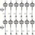 thumbnail image 3 of PENGX 52 pcs Unique Crown-Shaped Bottle Opener Set with Tag and Keychain - Vintage Skeleton Key Design  Multifunctional  Durable Metal Construction - Perfect for Wedding Party Favors  Hol, 3 of 7