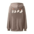 thumbnail image 4 of And Winter Fashion Trend Printed Women's Hooded Sweatshirt Without Pockets Casual Sweatshirt Pullover Sweatshirt Tops for Women Long Jacket Tunic Side Zip Hoodies Plain Pullover Sweatshirt Women, 4 of 4