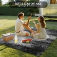 thumbnail image 4 of Black Grey Mountain Outdoor Rug for Patio/Deck, Non-Slip Large Area Rug 4 x 6 Ft, Misty Forest Nature Woodland Pine Tree Landscape Indoor Outdoor Rugs Washable Area Rugs, Camping Rug Carpet Runner, 4 of 8