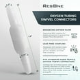 thumbnail image 2 of ResOne Oxygen Tubing Swivel Connector, 10-Pack - 360° Rotating O2 Hose Coupler for Standard Oxygen Tubing, Leak-Resistant Barbed Design, Easy-Attach Oxygen Line Connector, 2 of 5
