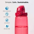 thumbnail image 2 of Nalgene Sustain 24 oz. Tritan On the Fly Water Bottle - Coral/Frost/Coral, 2 of 2