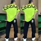 thumbnail image 3 of Pantalones deportivos Jogger Camisetas con alfabeto Pantalones Trajes para hombres Correr Jogging Pantalones de algodón para hombre Conjuntos de dos piezas Estilo coreano 2024, 3 of 5